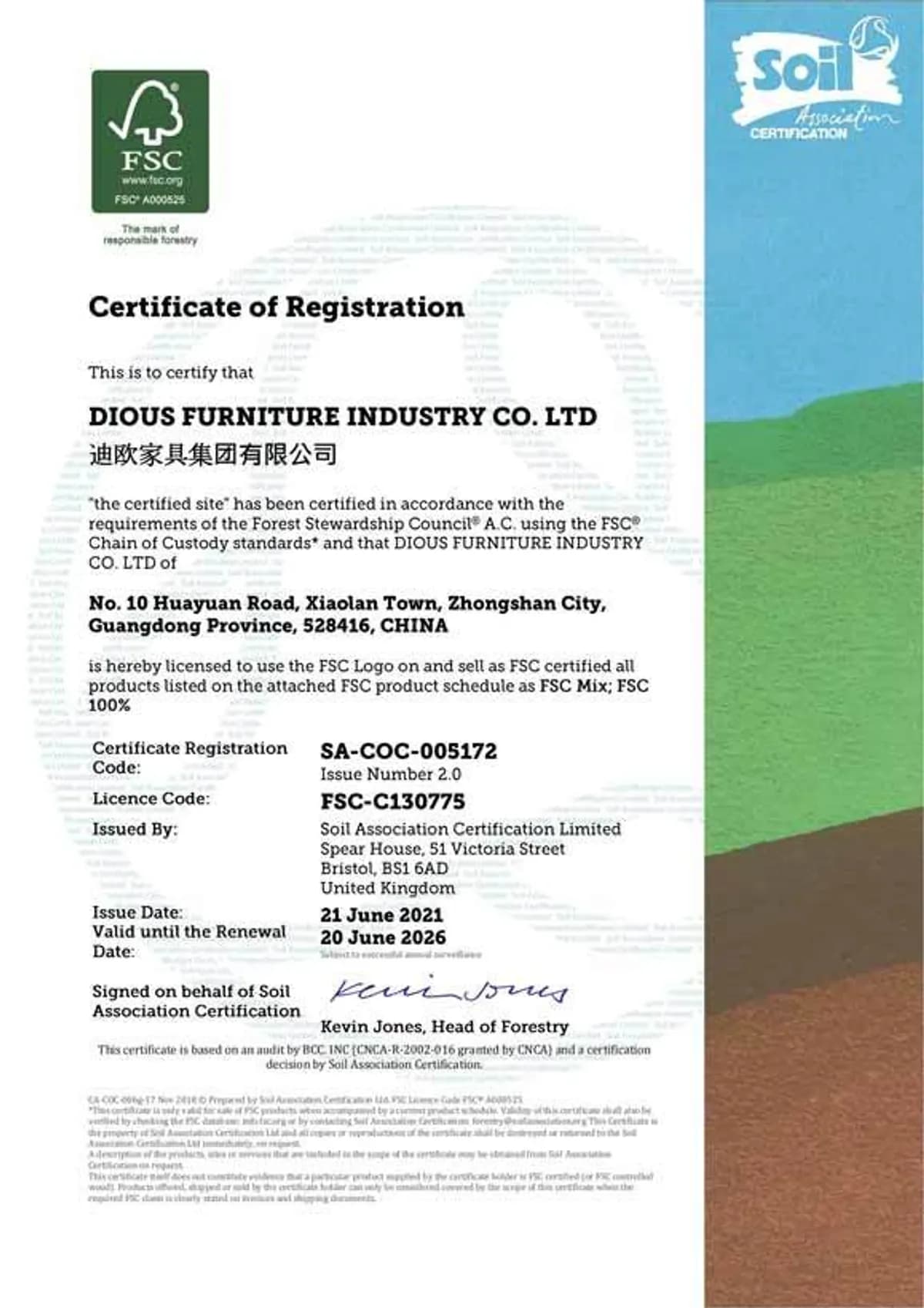 FSC Chain of Custody